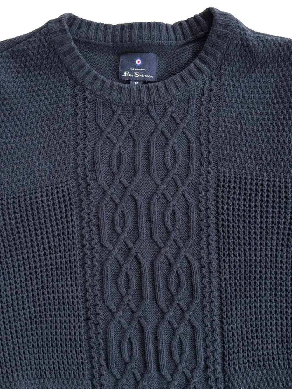Ben Sherman Cable Knit Crewneck Sweater